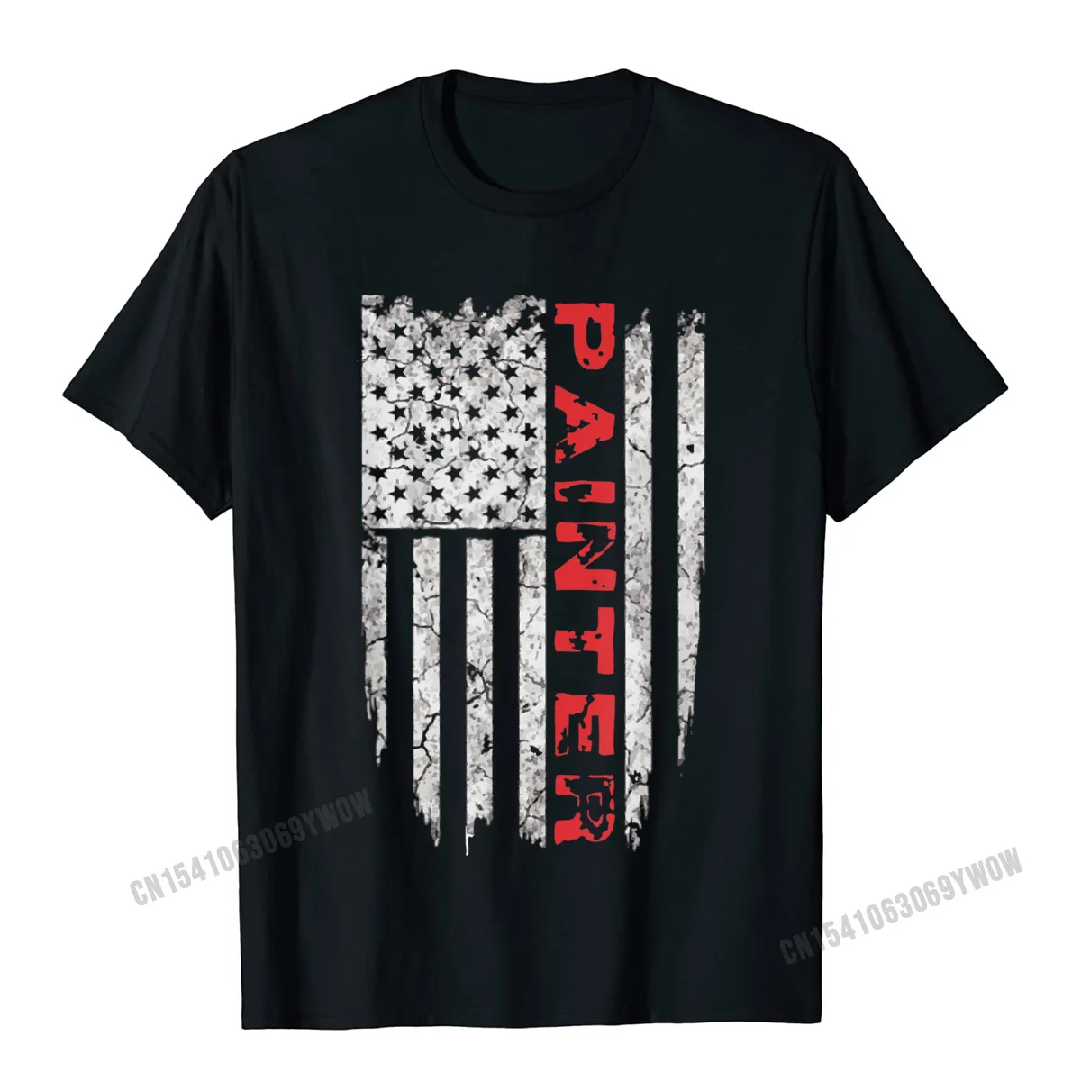 Casual T-shirts Short Sleeve Summer Prevalent Men Fall T Shirt Summer Tops T Shirt O-Neck Cotton Fabric Wholesale American Painter T-Shirt Proud USA Tee Shirts__840 black