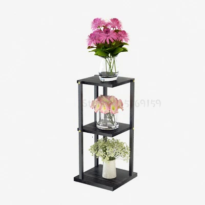 height72cm Airs крытый гостиной Крытый стальной деревянный угловой цветочный шкаф разряда цветочный горшок зеленый Luo Botany Многоэтажный каркас - Цвет: height72cm