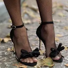 Пикантные женские босоножки на высоком каблуке; женские Босоножки с открытым носком на тонком каблуке с ремешком и пряжкой; женские вечерние модельные туфли с острым носком и украшением в виде банта