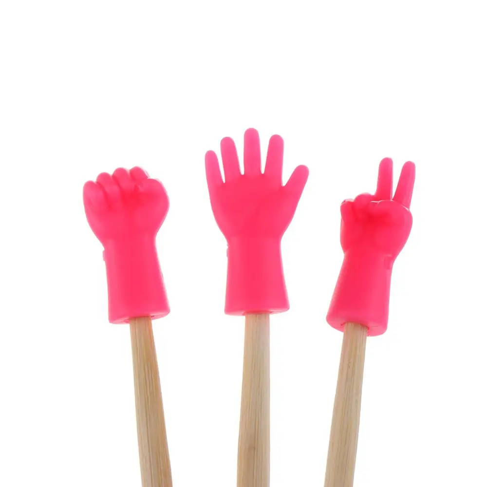 6pcs DIY 공예 믹스 모양의 제스처 뜨개질 바늘 스티치 프로텍터 바늘 팁 직조 스토퍼 바느질 도구