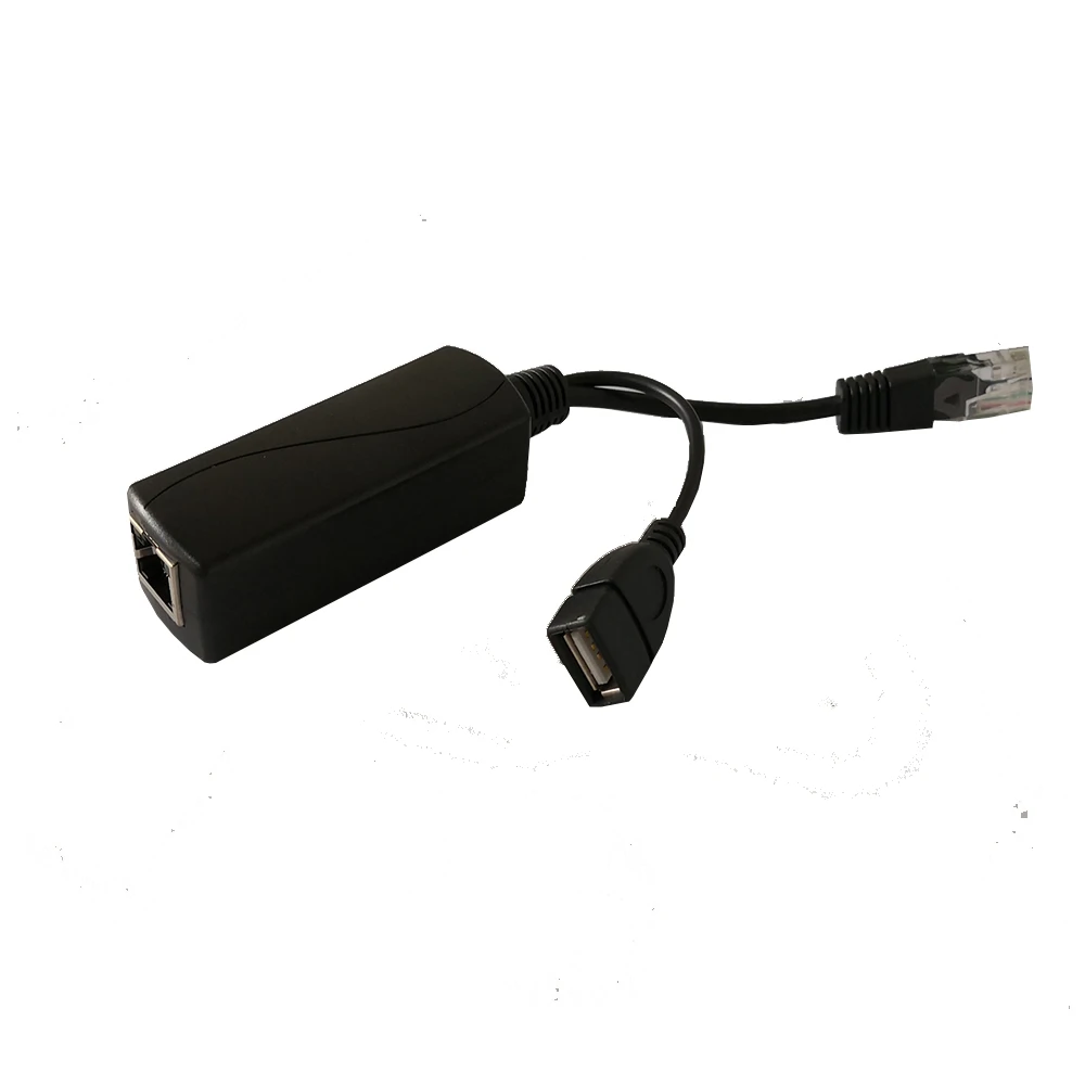 USB 암 인터페이스가 있는 POE 스플리터, 10 Mbps, 100Mbps, 5V 2A 출력, 802.3af/at 호환