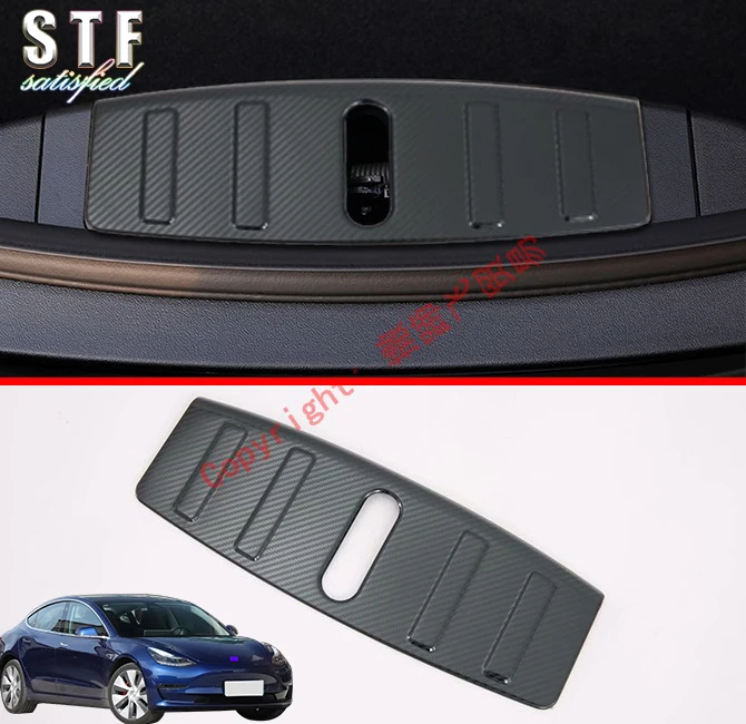 Для Tesla Model 3 2017 2018 2019 в стиле углеродного волокна внутренняя передняя крышка