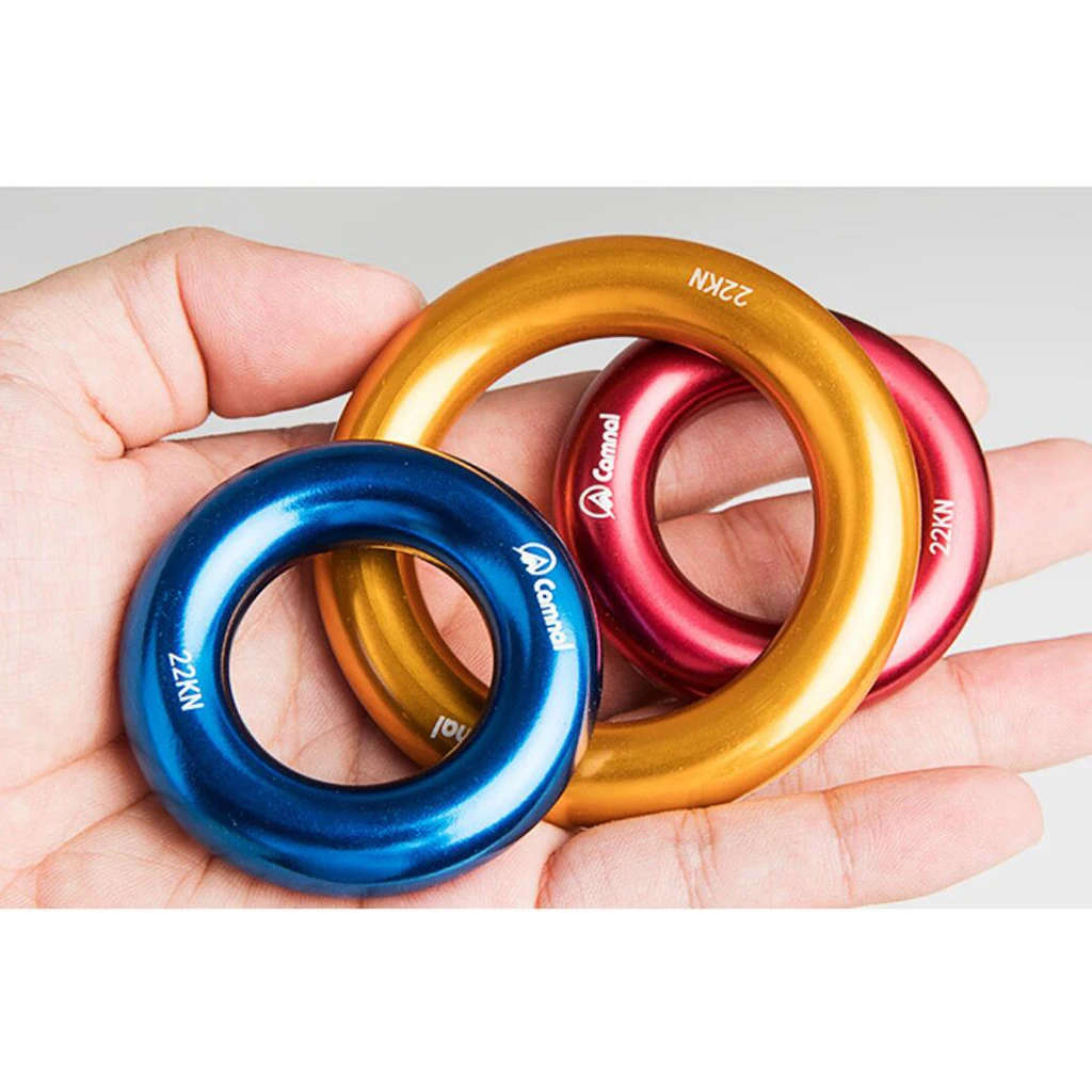 CUTICATE 2PCS Rappel Ring 22KN for Rock Climbing Arborist Rescue Hammock Pack O Ring Connector Belay and Rappel Accessories 