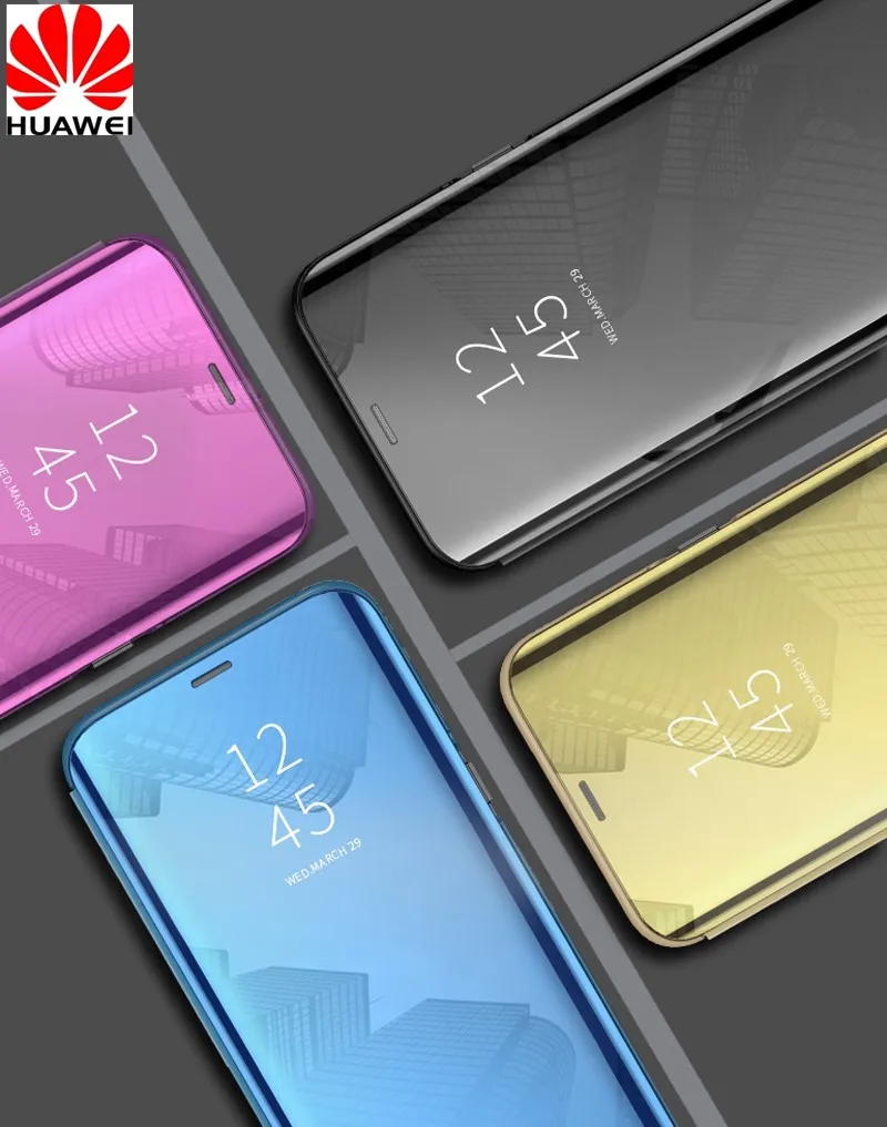 Умный зеркальный флип-чехол Huawei Y9 2018 Prime Y7 Y5 2019 Y6 Pro защитный чехол для телефона |