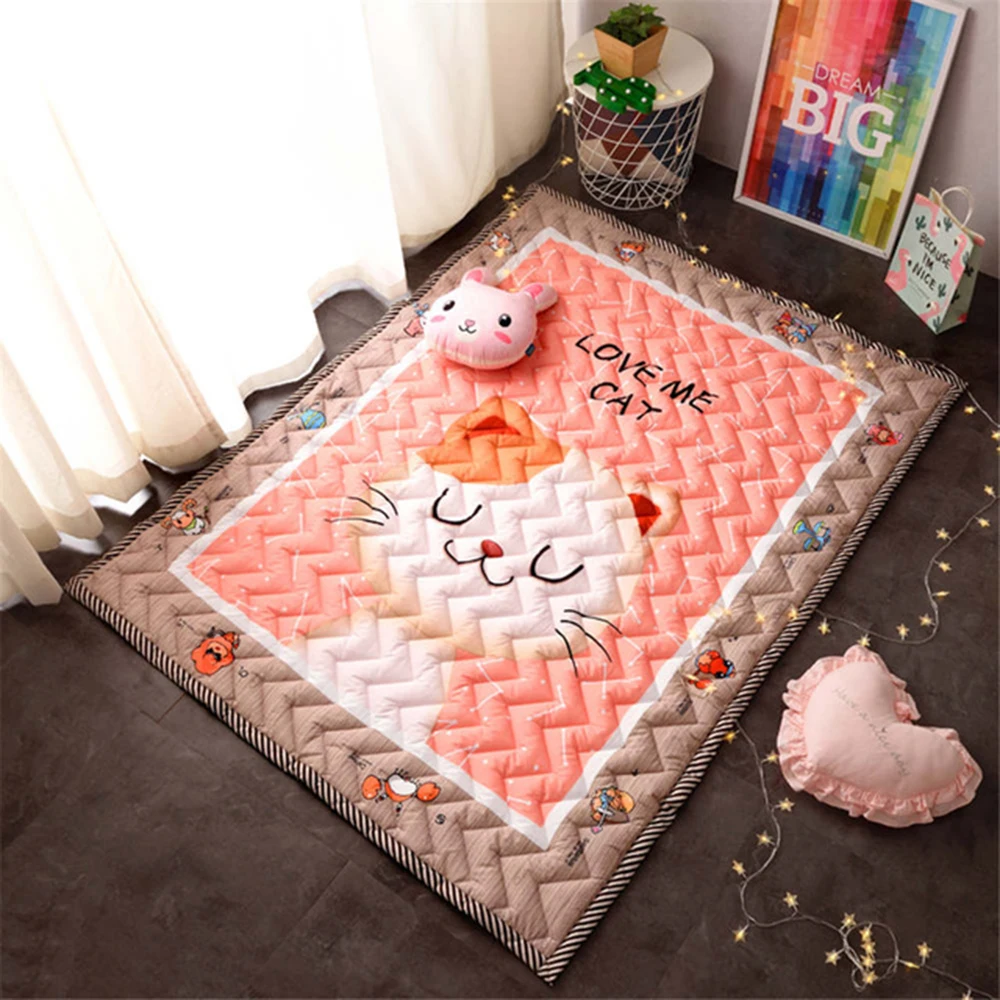 

Nordic Children Room Rug And Carpet Wave Quilted Area Rug Bedroom Cartoon Rabbit Home Living Room Crawling Play Mat Carpets