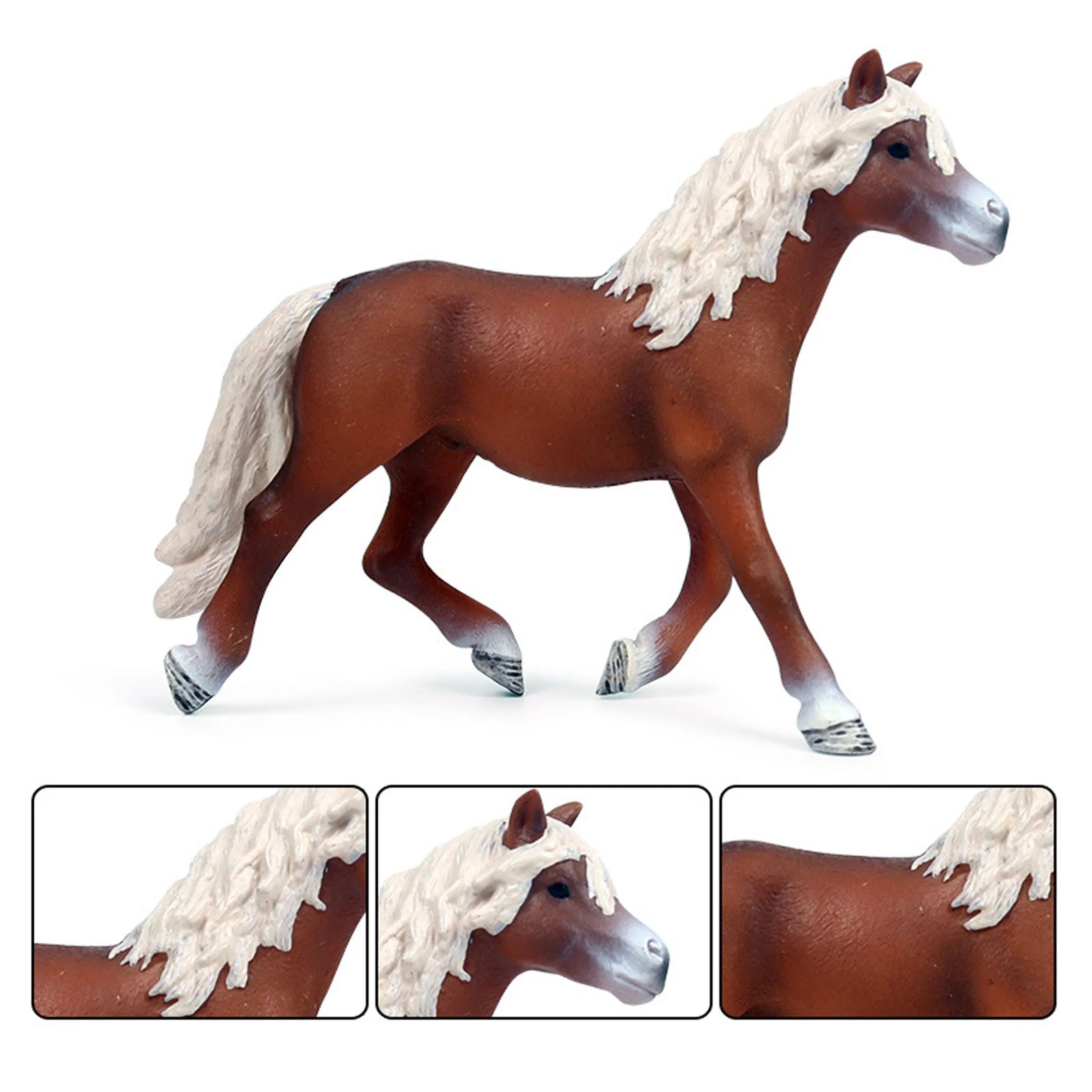 1 Набор из 2 предметов, смешанная модель, коричневая лошадка, игрушка Clydesdale и Haflinger, реалистичные ролевые игрушки, детские популярные вечерние фигурки, классный Декор