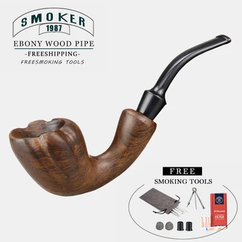 

▂ξ Smoker Creative Wooden Smoke Pipe Trumpet Design With Big Bowl Fit 9mm filter Free Smoker Tools Freeshipping