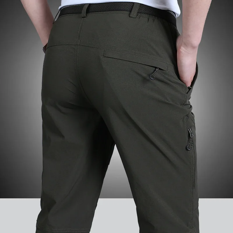 

Outdoor Breathable Trousers Men's Casual Sports Pants Men's Quick-Dry Thin Elasticity Elastic Waist Long Pants Men's 5001