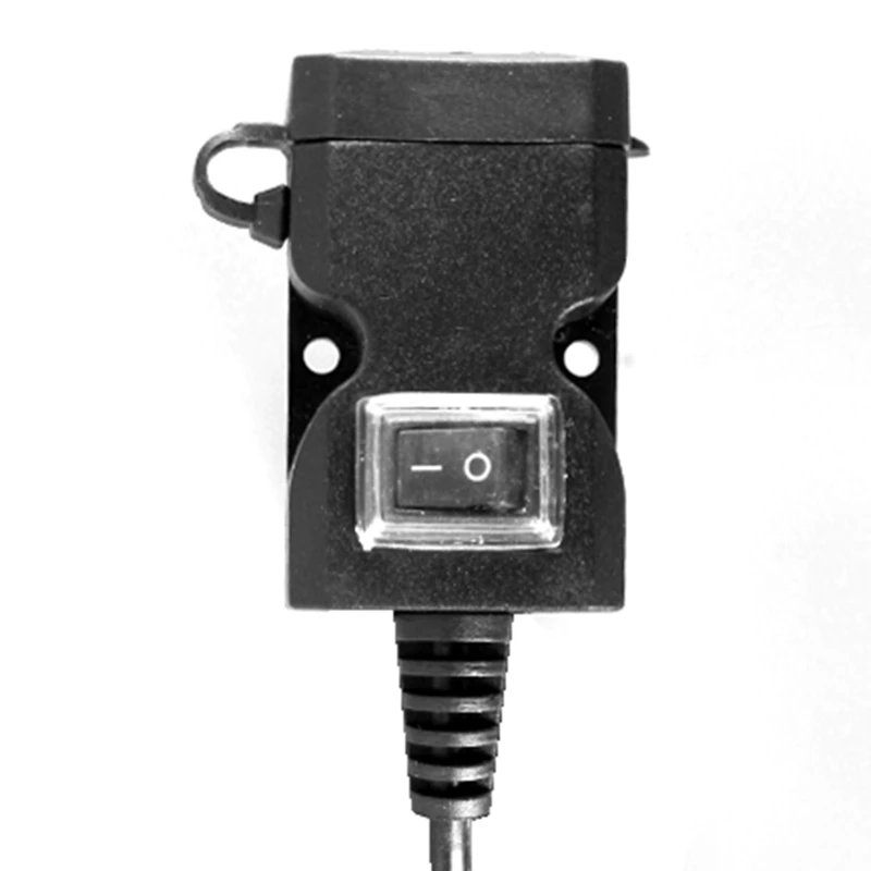 Водонепроницаемый двойной USB Мотоцикл Зарядное устройство розетка переключатель и крепления комплект