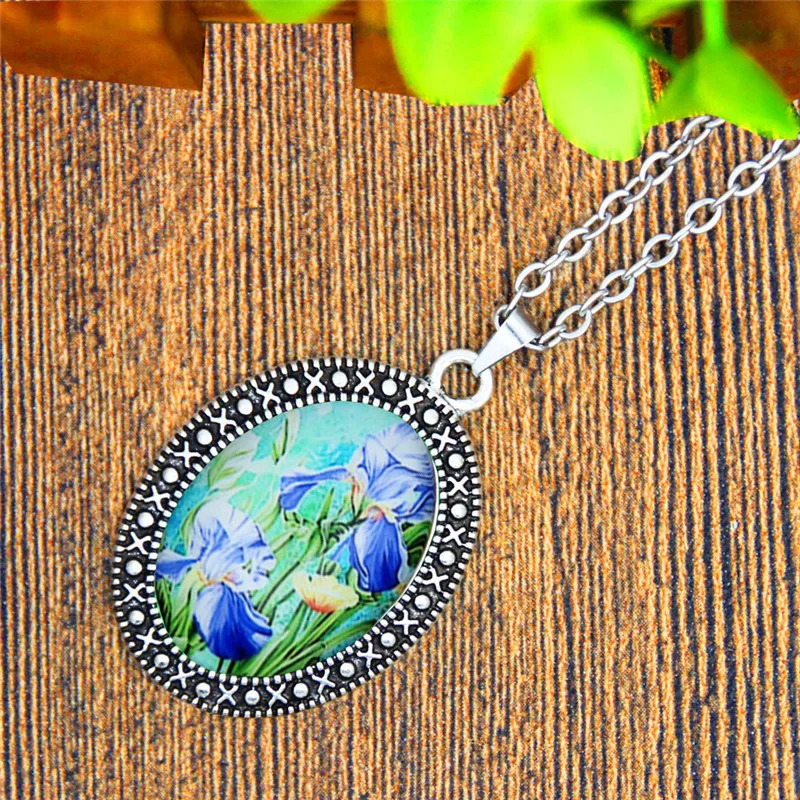 Oval Daffodil Flower Jewelry Set Antique Silver Plated Necklace Earrings Bracelet Fashion Jewelry TS417