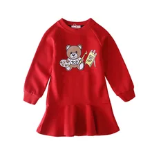 Платье для маленьких девочек; Сетчатое Хлопковое платье принцессы с длинными рукавами; детская одежда; Детские платья для малышей; Рождественская одежда для маленьких девочек