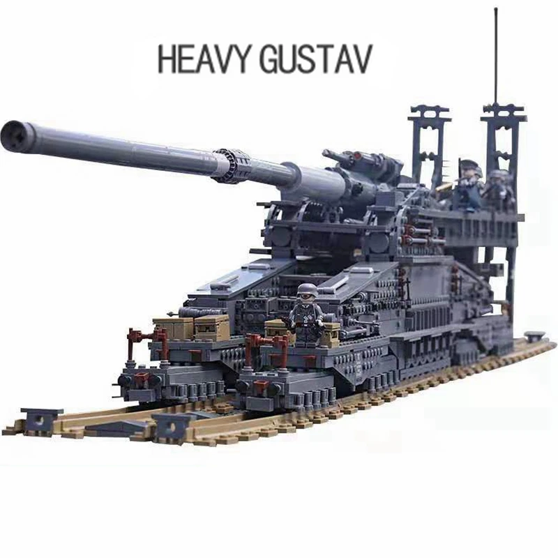 

10005 3846Pcs Building Blocks Bricks German 80cm K[E] Railway Gun "Dora" Compatible Legoingly Military Series Toys For Children
