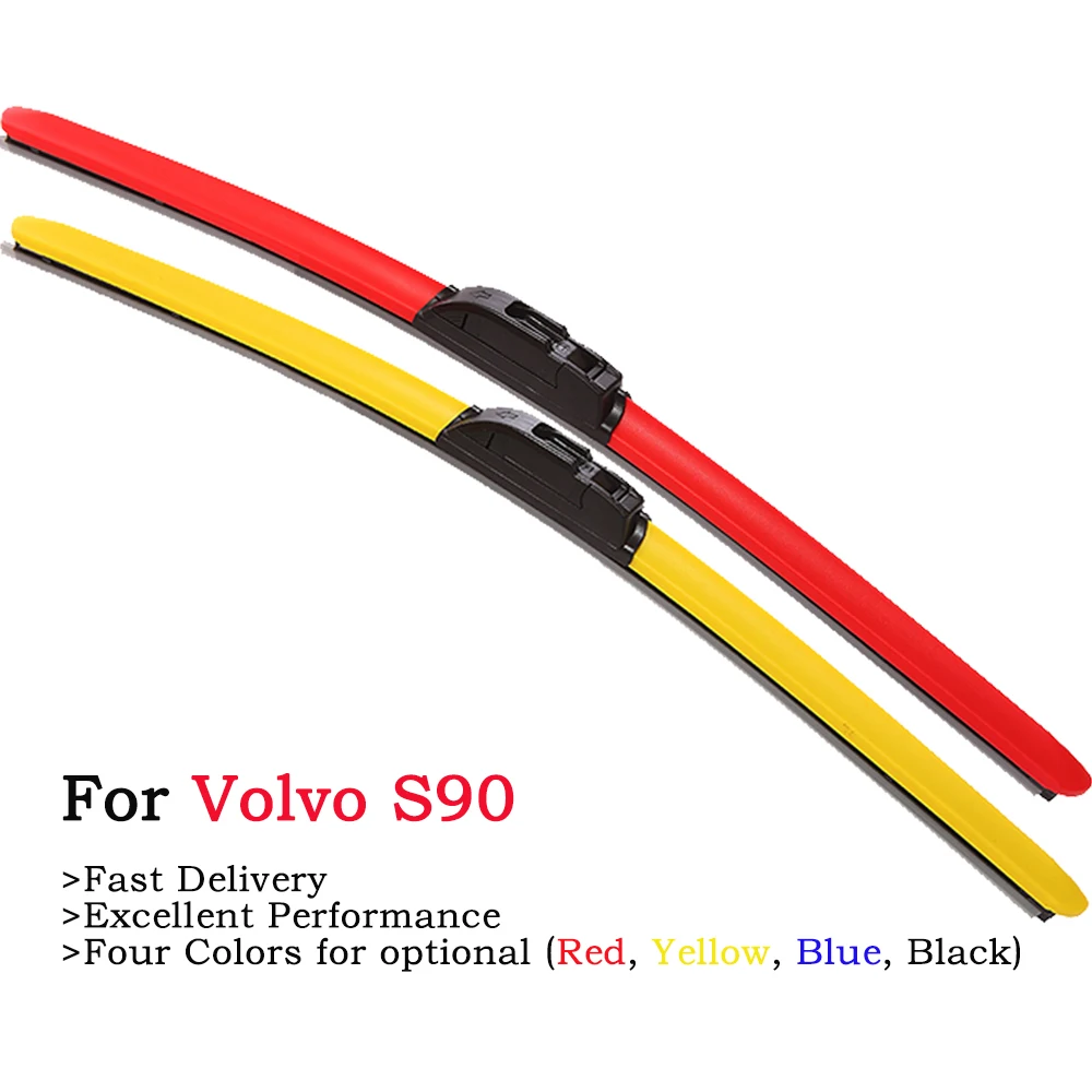 

HESITE Colored Windshield Wiper Blades For Volvo S90 Spoiler Tuning Carpet Camera Model Accessories Car Front Hybrid Wipers Blue