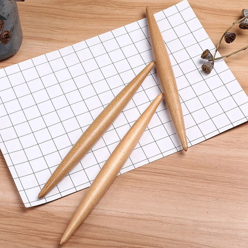 Double Tip Wooden Rolling Pin Baking Cookies Noodle Biscuit Fondant Cake Dough Engraved Roller Pasta Dumpling Skin Rolling Pin