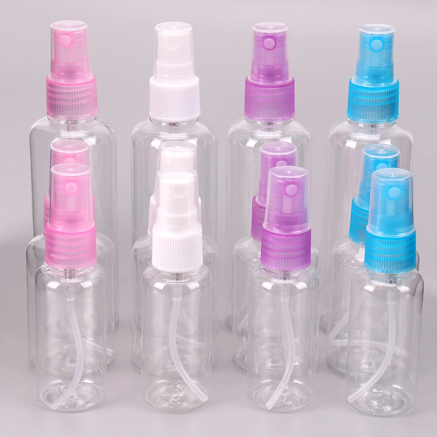 

30ml 50ml 100ml Random Color Travel Transparent Plastic Perfume Atomizer Small Empty Spray Refillable Bottle 1PC