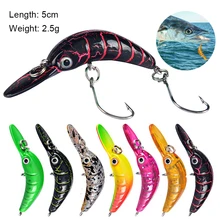 New Minnow Fishing Lure 5cm 2.5g Mini Artificial Hard Bait Sinking Crankbait Wobblers Trout Pike Bass Fishing Tackle Accessories