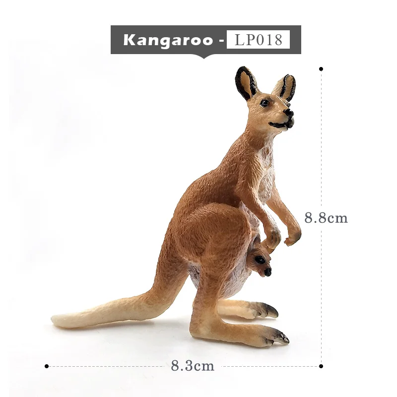 Female Kangaroo Имитация белки, слона, попугая, Wombat, фигурка животного, домашний декор, миниатюрное украшение для сада в виде Феи, аксессуары, фигурка - Цвет: Female Kangaroo