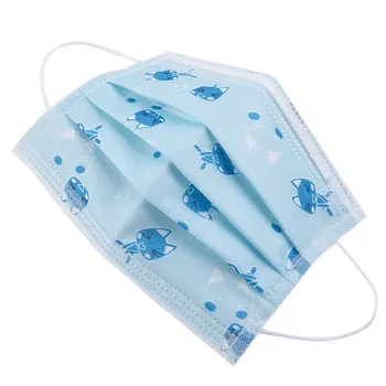 

50pcs Disposable 3-Ply facemasks Anti-Dust mouth Face cover With Elastic Earloop Kids Non-woven Mouth Protection health masque