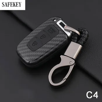 

Carbon Fiber Silicone car key fob cover case for Hyundai Creta ix25 Key Case car Wallet Key cover Shell keychain Auto key smart