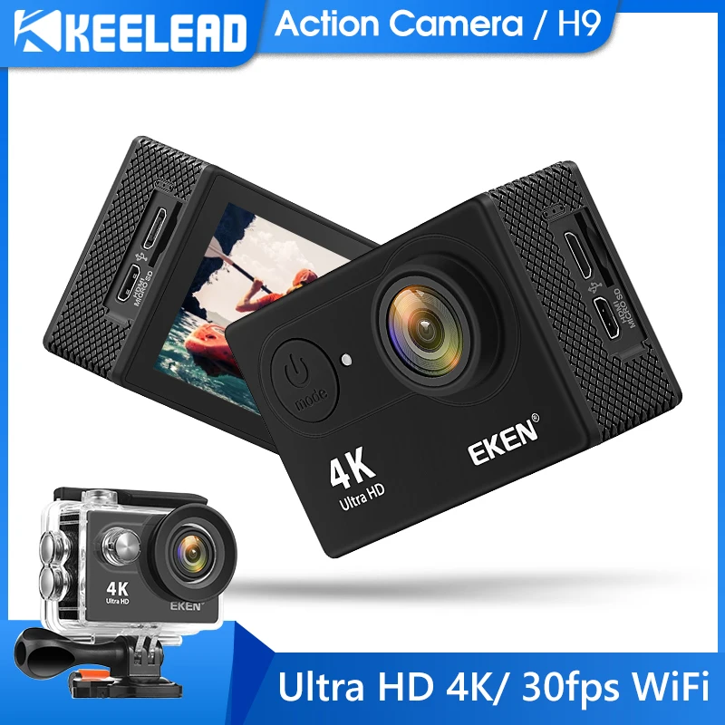 Helmet Video-Recording-Cameras Sport-Cam 30fps Waterproof Eken H9r Wifi Ultra-Hd 4K 170D