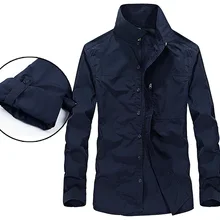 Spring Summer Men's Outdoor Shirt Hiking Climbing Quick-Drying Leisure Shirt Breathable Anti-UV Military Sports Blouse Clothes 