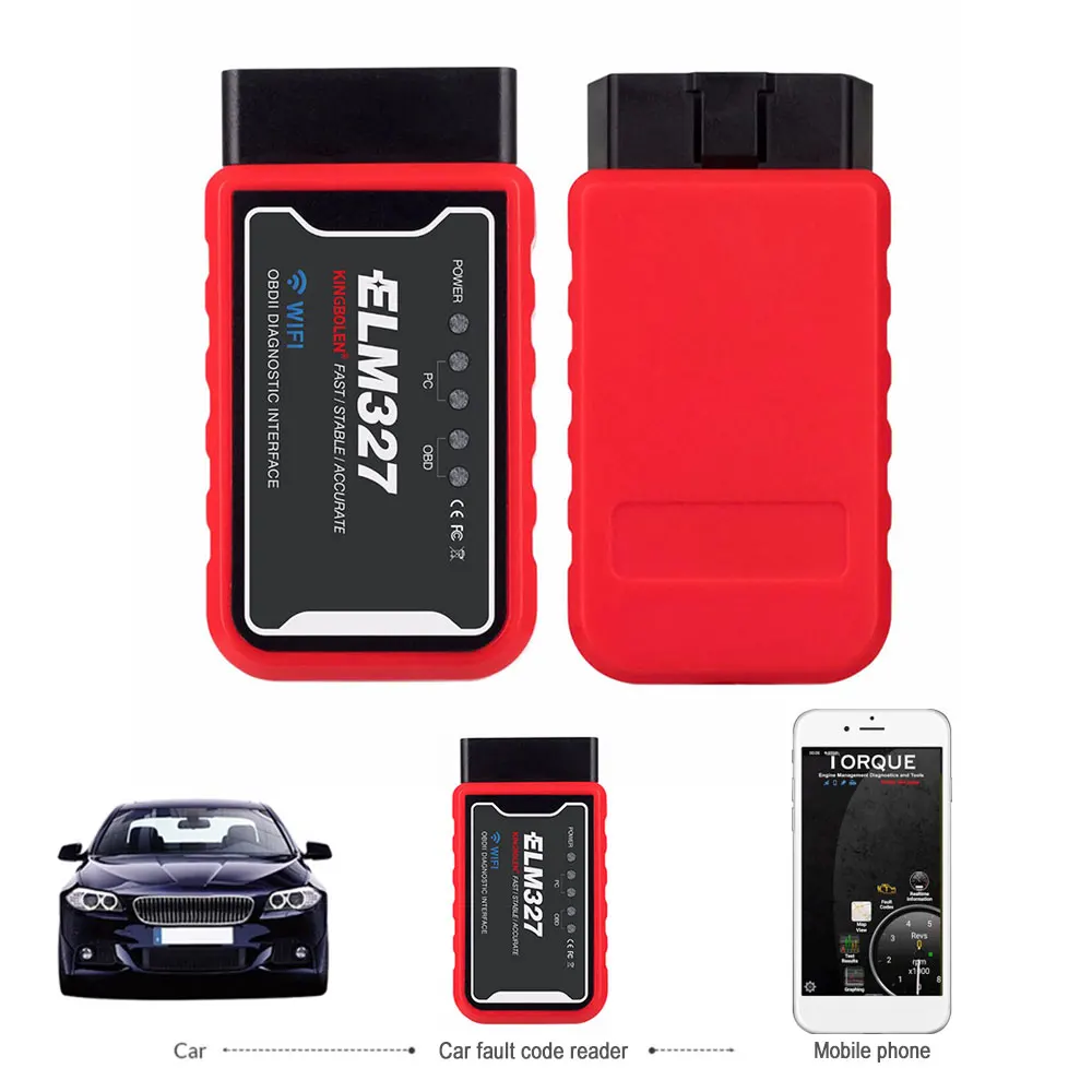 ELM327 автоматический сканер считыватель кодов WiFi Bluetooth V1.5 PIC18F25K80 чип OBDII диагностический инструмент IPhone/Android/PC ELM 327 V 1,5 ICAR2