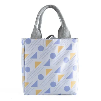 

Insulation Lightweight Muti-function Printing Tote Waterproof Oxford Fabric Thicken Lunch Bag Leakproof Shopping Aluminum Foil
