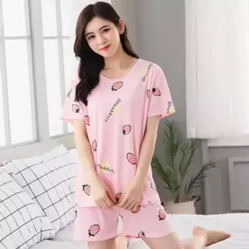 

Nightdress Pajamas Set Cute Sleepwear Fashion SEXY Nightwear M-2XL