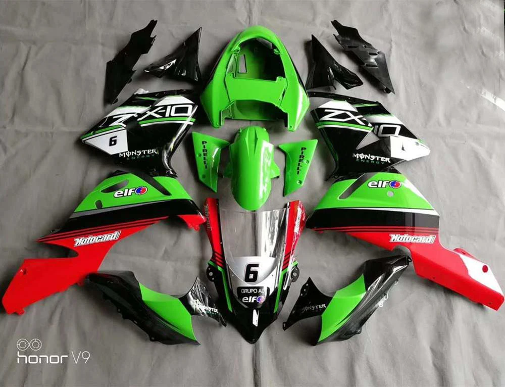 Для Kawasaki Ninja ZX-10R 2004-2005 Bodykit литой под давлением обтекатель комплект корпуса ABS