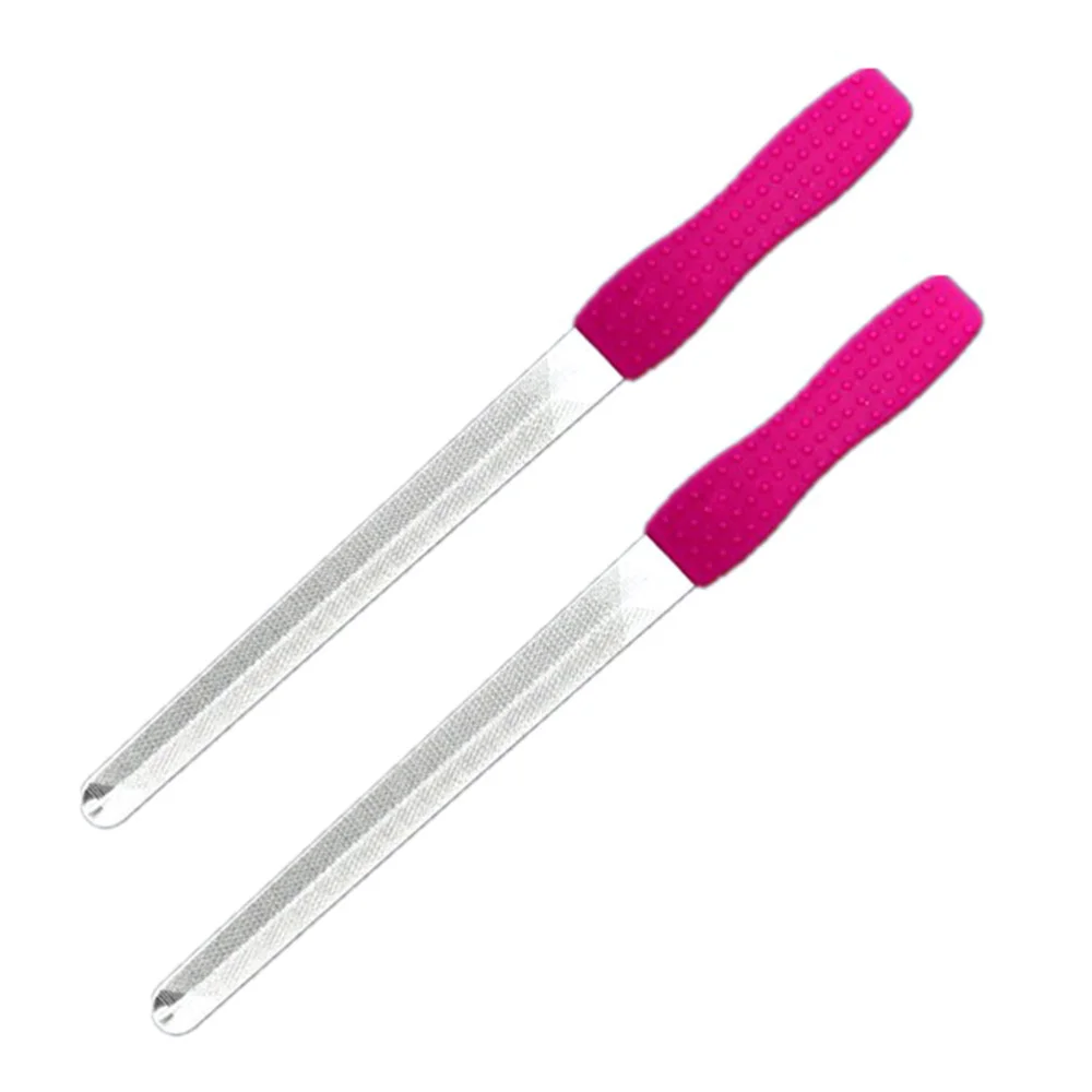 2 шт. пилка для ногтей двухсторонняя из нержавеющей стали многофункциональный