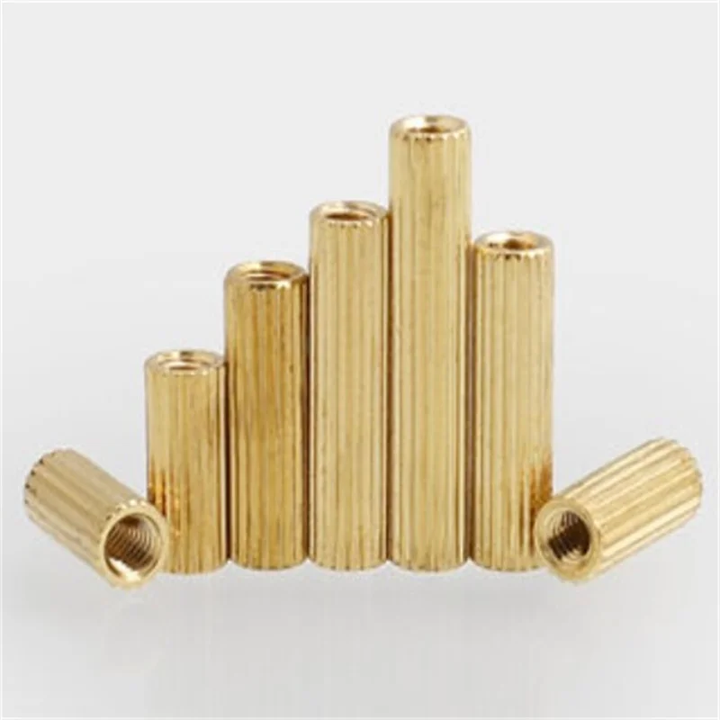 Details about   M2 x 10 mm 4 mm Male to Female Cylinder Knurled Brass Spacer Standoff 150pcs 