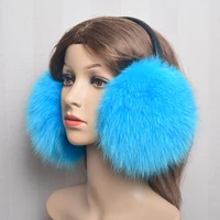Nowe luksusowe kobiety zimowe ciepłe prawdziwe futro z lisa nauszniki moda pani 100% naturalne futro z lisa nauszniki termiczna dziewczyna prawdziwe futro z lisa nauszniki 3