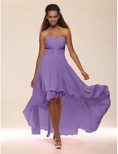 Picture Color 5 Erosebridal торжественное платье для женщин элегантное Womemn Формальное вечернее платье платья розовое вечернее платье из шифона высокая/низкая Deisn Robe Soiree - Цвет: Picture Color 5