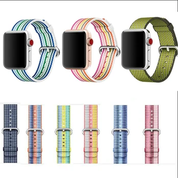 

Woven Sport loop Band for Apple Watch Nylon band 38mm 42mm 40mm 44mm Series 5/4/3/2/1 straps For iwatch bracelet