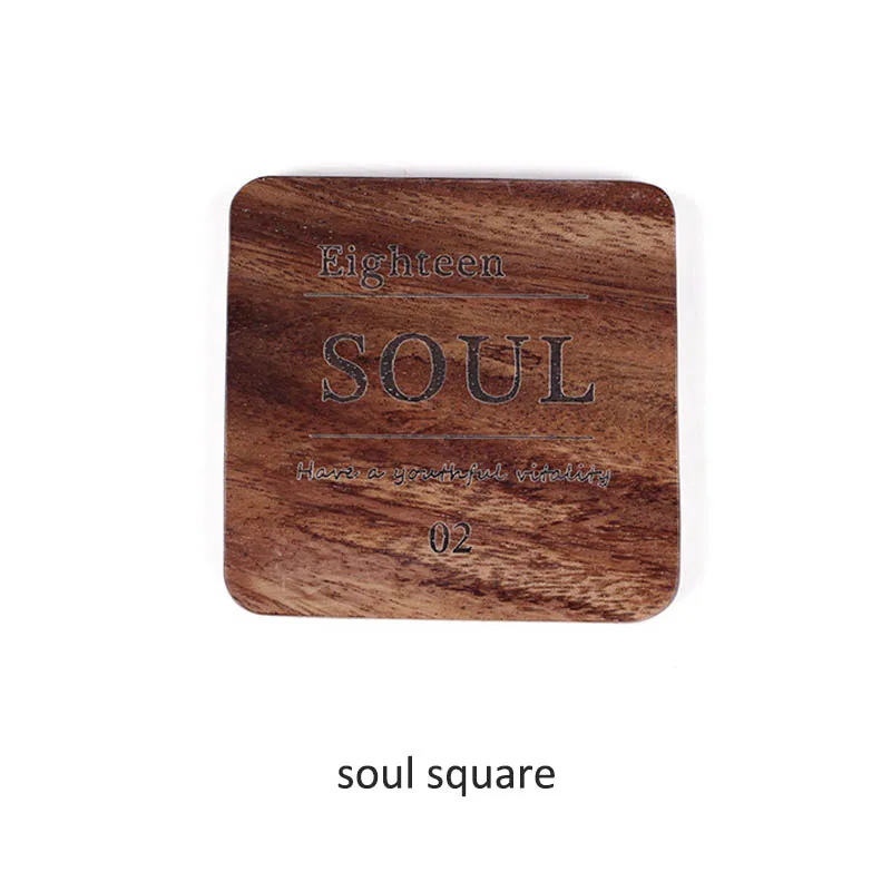 soul square Нескользящий деревянный коврик для чашки с защитой от обжига, кухонные подставки в ретро-скандинавском стиле, домашний декор, водонепроницаемый коврик для стола - Цвет: soul square