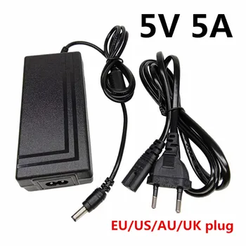 

5V5A Universal EU US UK AU South Africa plug cable 5V 5A Power Supply AC 220V To DC adapter 5Volt 5 V Power Adapter Transformers