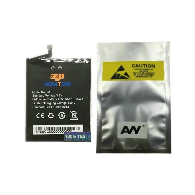 AVY Battery For HOMTOM ZOJI Z8 Mobile Phone Replacement 4250mAh Li-ion Batteries Bateria 100% Tested In stock | Мобильные телефоны