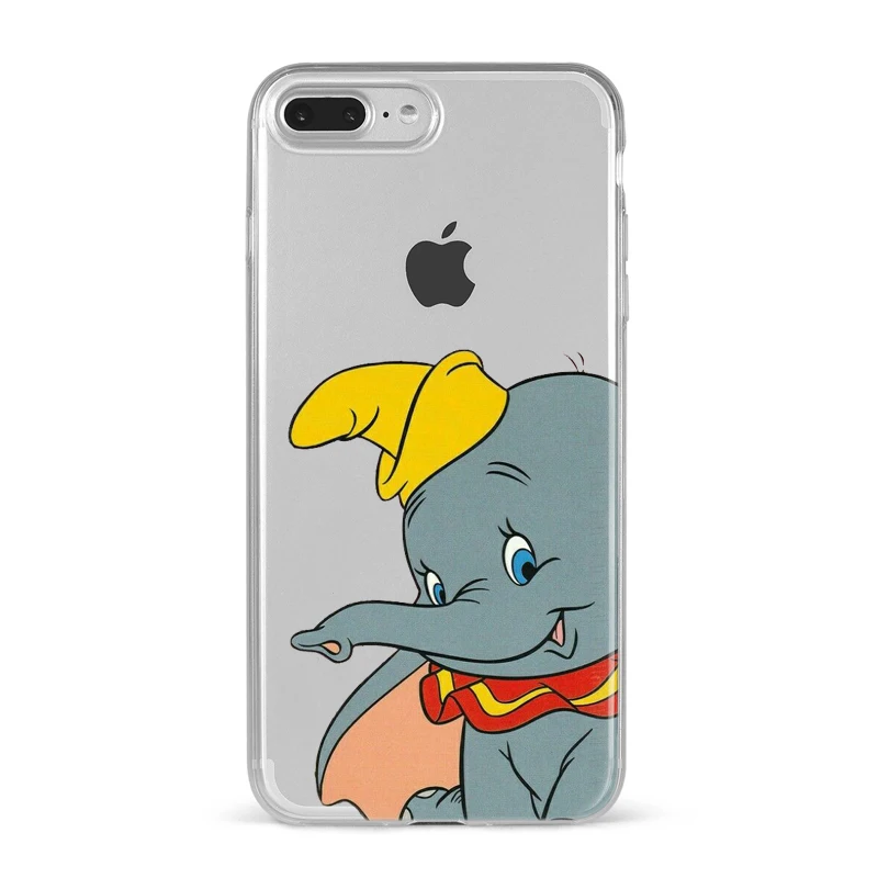 TPU Силиконовый чехол с изображением животных Дамбо Винни для iPhone X XS MAX XR 8 7 6 6S Plus 5 5S SE XS MAX, чехол для телефона - Цвет: TPU