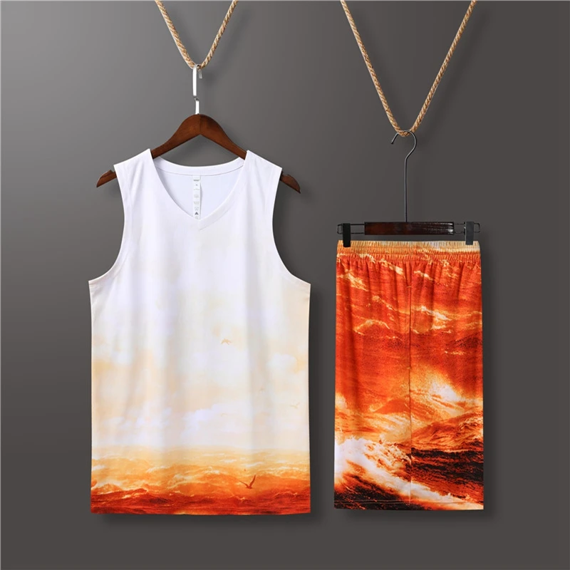 Дышащий Быстросохнущий модный пляжный спортивный жилет без рукавов с морским