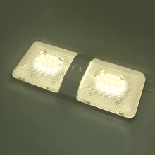 12V 5W светодиодный потолочный двойной купольный Светильник w/переключатель для RV прицеп, дом на колесах лодка