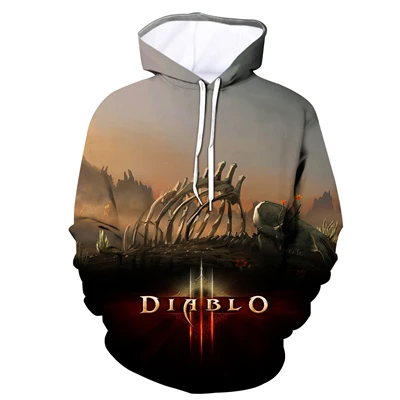 Модная Осенняя мужская 3D Толстовка Diablo 3 RPG с рисунком игры, толстовка унисекс, кофта для бега, повседневная одежда, большие размеры - Цвет: DLY-DL-AH27