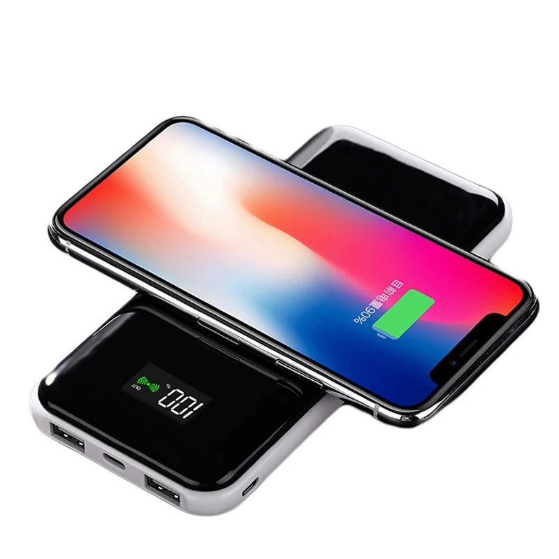 

Wireless Power Bank 10000mAh for All Phone Powerbank Fast Charging External Battery LCD Phone Accessories Dual USB Type-C Input
