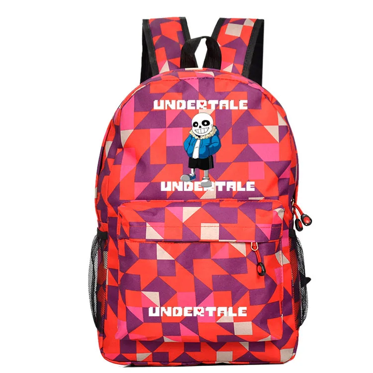 photo colour Аниме Undertale рюкзак для женщин и мужчин дорожные сумки с принтом детская школьная сумка рюкзак для мальчиков и девочек Сумка для книг Mochila Escolar детский подарок - Цвет: photo colour