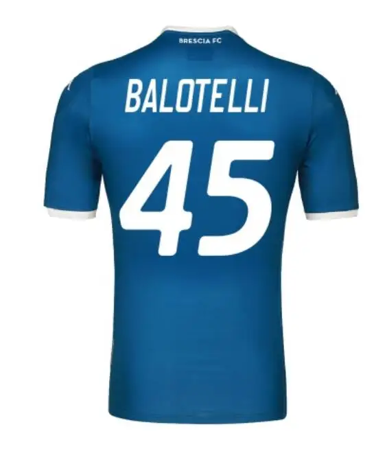 Brescia FC Balotelli home Out camiseta майки под заказ имя номер Италия Brescia club 19 20 мужские футболки - Цвет: Коричневый