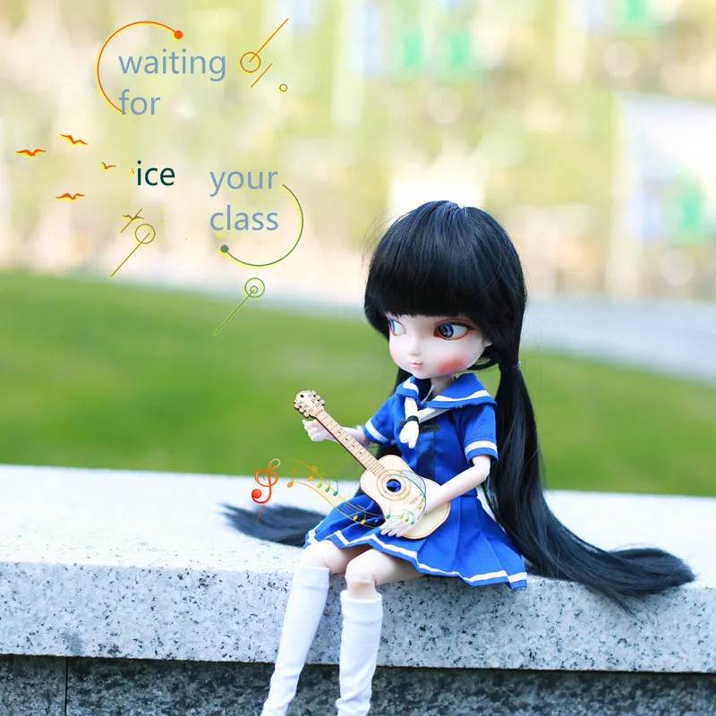

35 cmBbgirl Bjd A Doll Baby Girl 6 Part Joint Dolls Contain Clothes Makeup Exchange Face Makeup Best Gift For Children