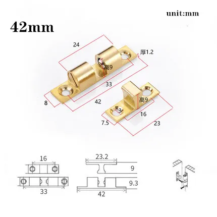 2pcs Furniture cabinet cabinet wardrobe door ball buckle spring kitchen door suction buckle lock