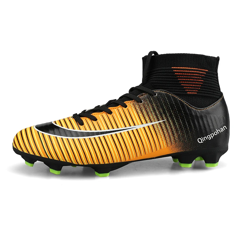 Men Football Shoes Soccer Cleats Boots Long Spikes TF Spikes Sneakers Soft Indoor Turf Futsal Soccer Shoes Men Zapatos De Futbol