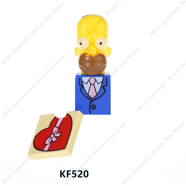KF6039 Simpsons-Figures Mini Action Toy Figures Building Blocks Compatible Bricks Assemble Dolls Toys Birthday Gift for Children 4