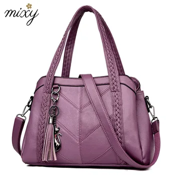 

Genuine Leather Women's Shoulder Bags Luxury Handbags 2020 Designer Female Vintage Crossbody Bags For Women Soft Messenger Bag