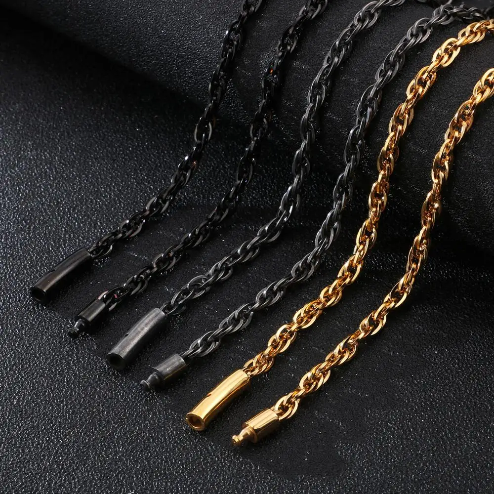 

Punk Stainless Steel 66cm Link Chain Necklace For Men Gold/Black/Matte Chain Biker Jewelry Accessories
